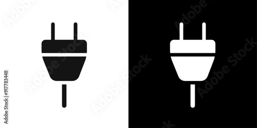 plug icon Symbol mark in filled style