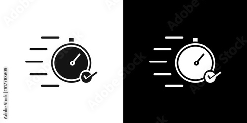 Quick approval icon Symbol mark in filled style