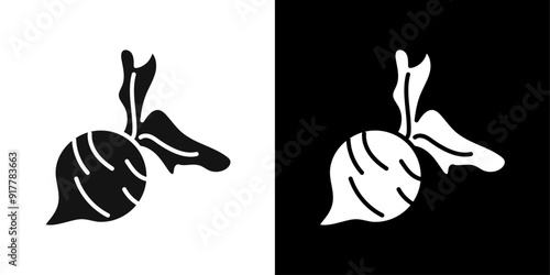 radish icon Symbol mark in filled style