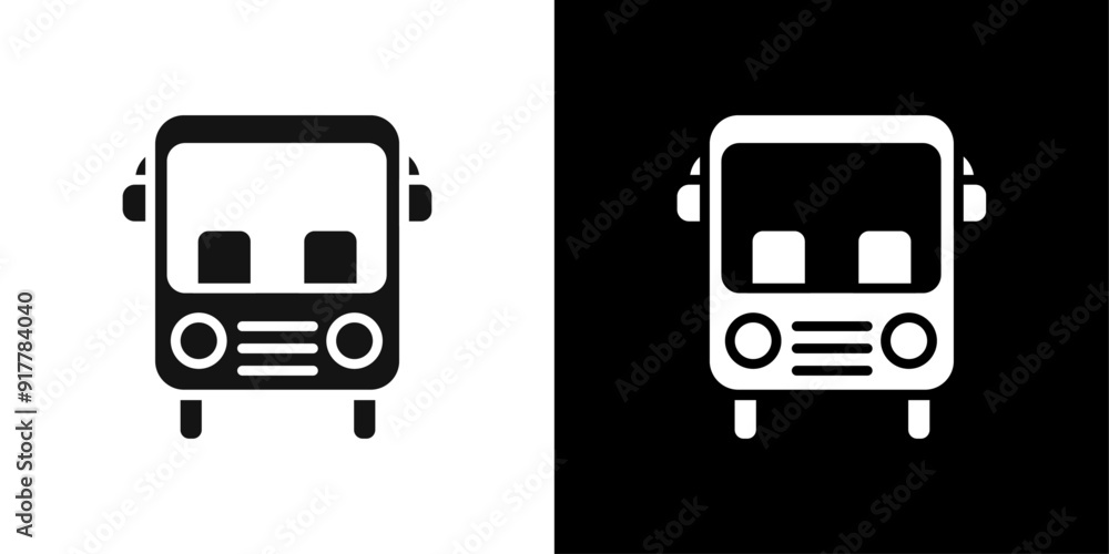School Bus icon Symbol mark in filled style School Bus icon Symbol mark in filled style