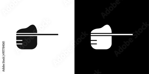 Scoop icon Symbol mark in filled style