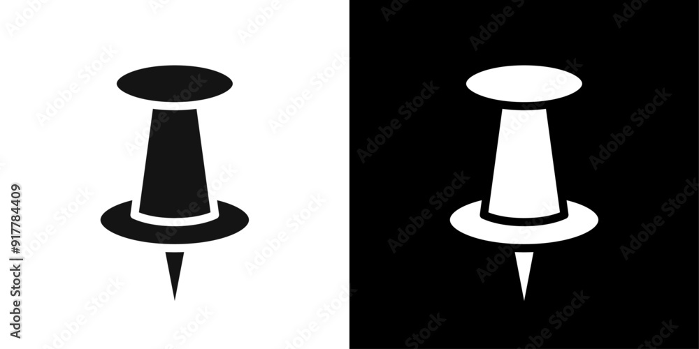 sticky pin icon Symbol mark in filled style sticky pin icon Symbol mark in filled style