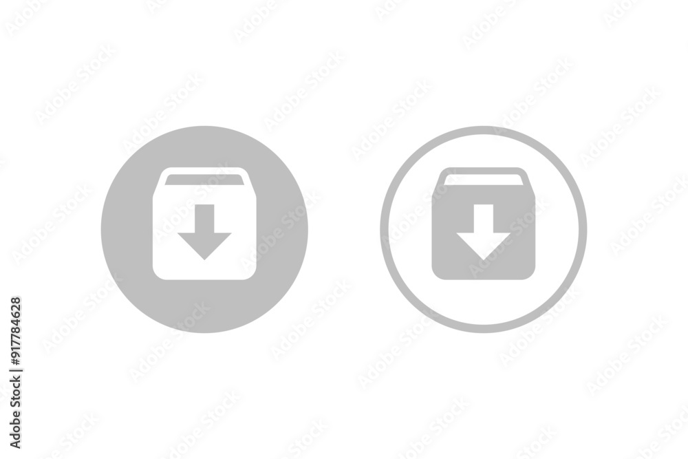 Archive document datum grey symbol in a circle. Save files in storage button. Vector icons in flat style Archive document datum grey symbol in a circle. Save files in storage button. Vector icons in flat style