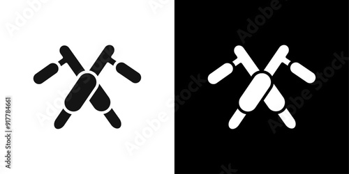 tonfa icon Symbol mark in filled style