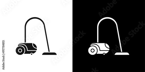 Vacuum cleaner Icon Symbol mark in filled style