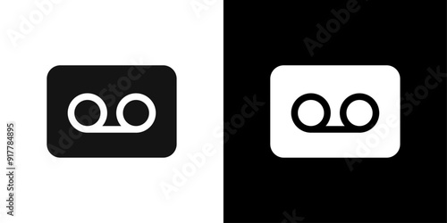 Voicemail icon Symbol mark in filled style