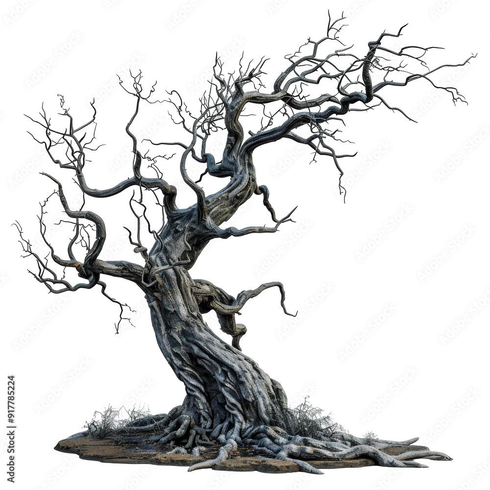 Dead Tree for Halloween Isolated on Transparent or White Background, PNG Dead Tree for Halloween Isolated on Transparent or White Background, PNG