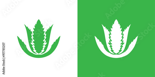 aloe vera icon Symbol mark in filled style