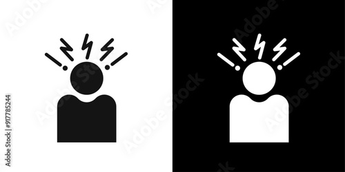 Anxiety icon Symbol mark in filled style
