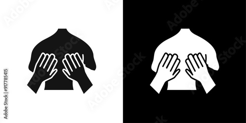 Back massage icon Symbol mark in filled style
