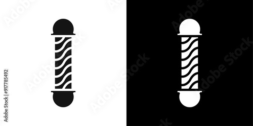 barber pole icon Symbol mark in filled style
