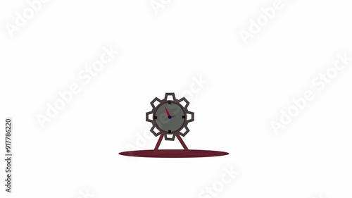 clock animation on white colour background.time management icon animation photo