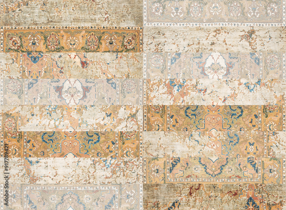 Fototapeta premium Decoration for tiles,geometric , carpet patchwork colorful design