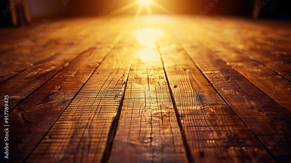 Wooden floor under sunlight Wooden floor under sunlight