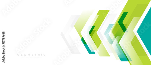 Abstract green arrows with futuristic digital technology. Illustration Vector