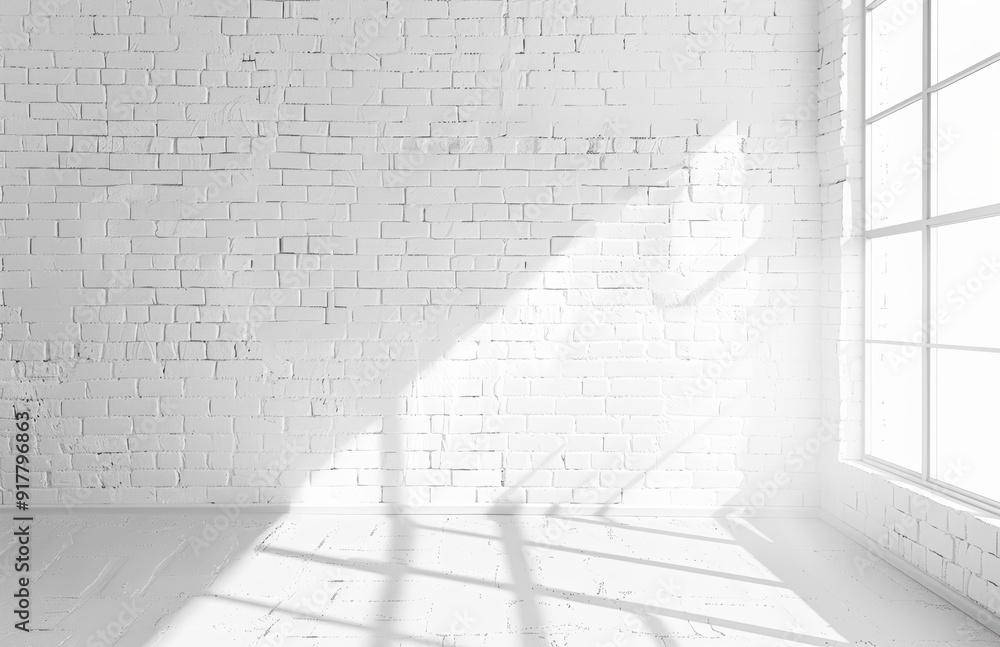 white brick wall room, white texture with sunlight from the side white brick wall room, white texture with sunlight from the side