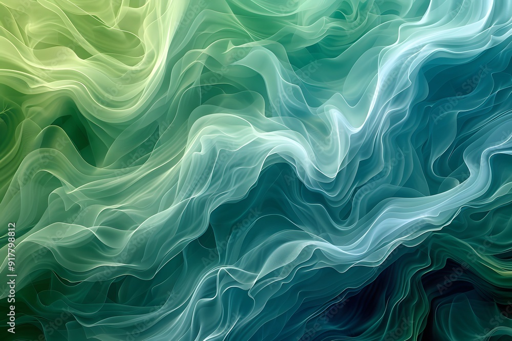 Nature's Dance. Abstract background featuring swirling line art in green Nature's Dance. Abstract background featuring swirling line art in green