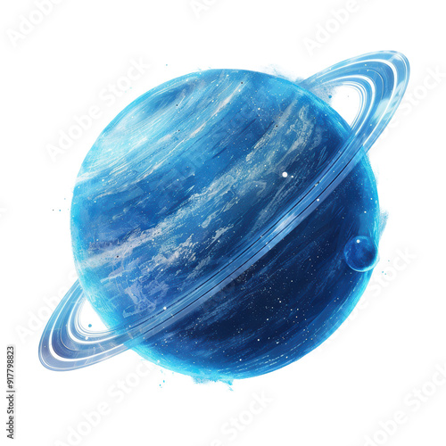 Astrological Symbol Uranus Isolated on Transparent or White Background, PNG photo