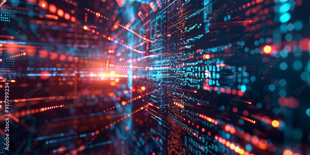 Futuristic graphical representation of encryption algorithms, featuring intricate code patterns and secure data streams, perfect for advanced tech and data protection imagery Futuristic graphical representation of encryption algorithms, featuring intricate code patterns and secure data streams, perfect for advanced tech and data protection imagery