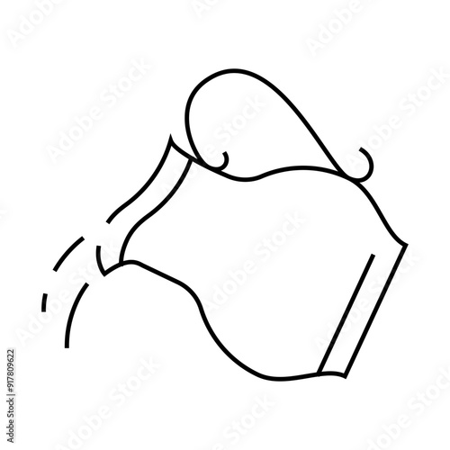 milk add line icon vector. milk add sign. isolated contour symbol black illustration