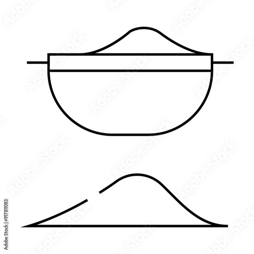 flour sift line icon vector. flour sift sign. isolated contour symbol black illustration