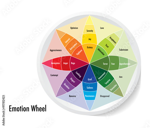 Emotion wheels in the center are our basic emotions 