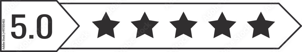 Five Stars Rating vector illustration perfect for product reviews, user ratings, feedback systems, and evaluation graphics. Five Stars Rating vector illustration perfect for product reviews, user ratings, feedback systems, and evaluation graphics.