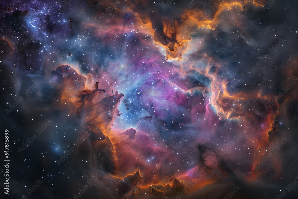 Ethereal Beauty. Stunning view of a colorful nebula in the vastness of space Ethereal Beauty. Stunning view of a colorful nebula in the vastness of space