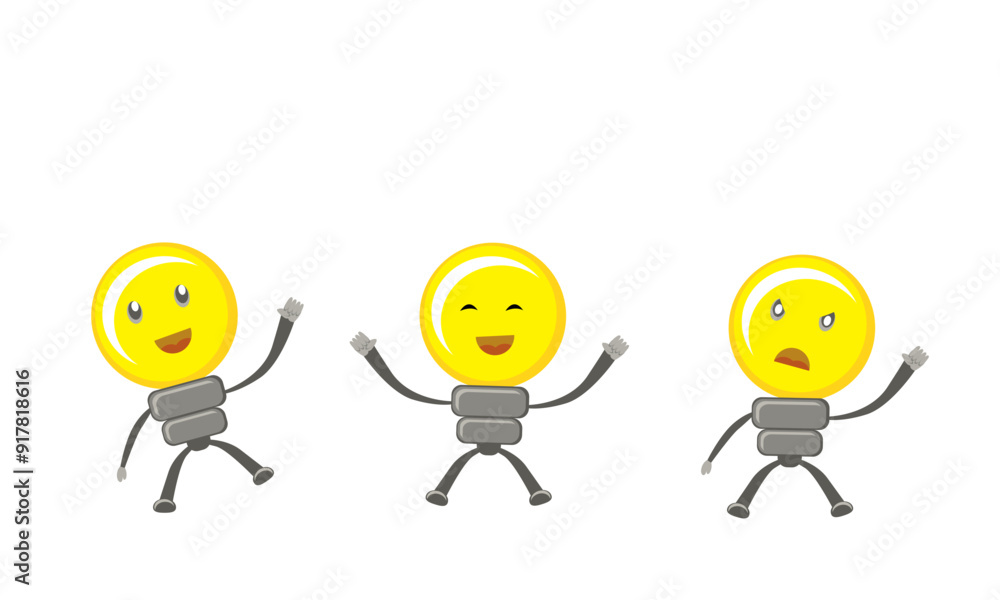 Fototapeta premium Vector illustration Lightbulb Icon White Background