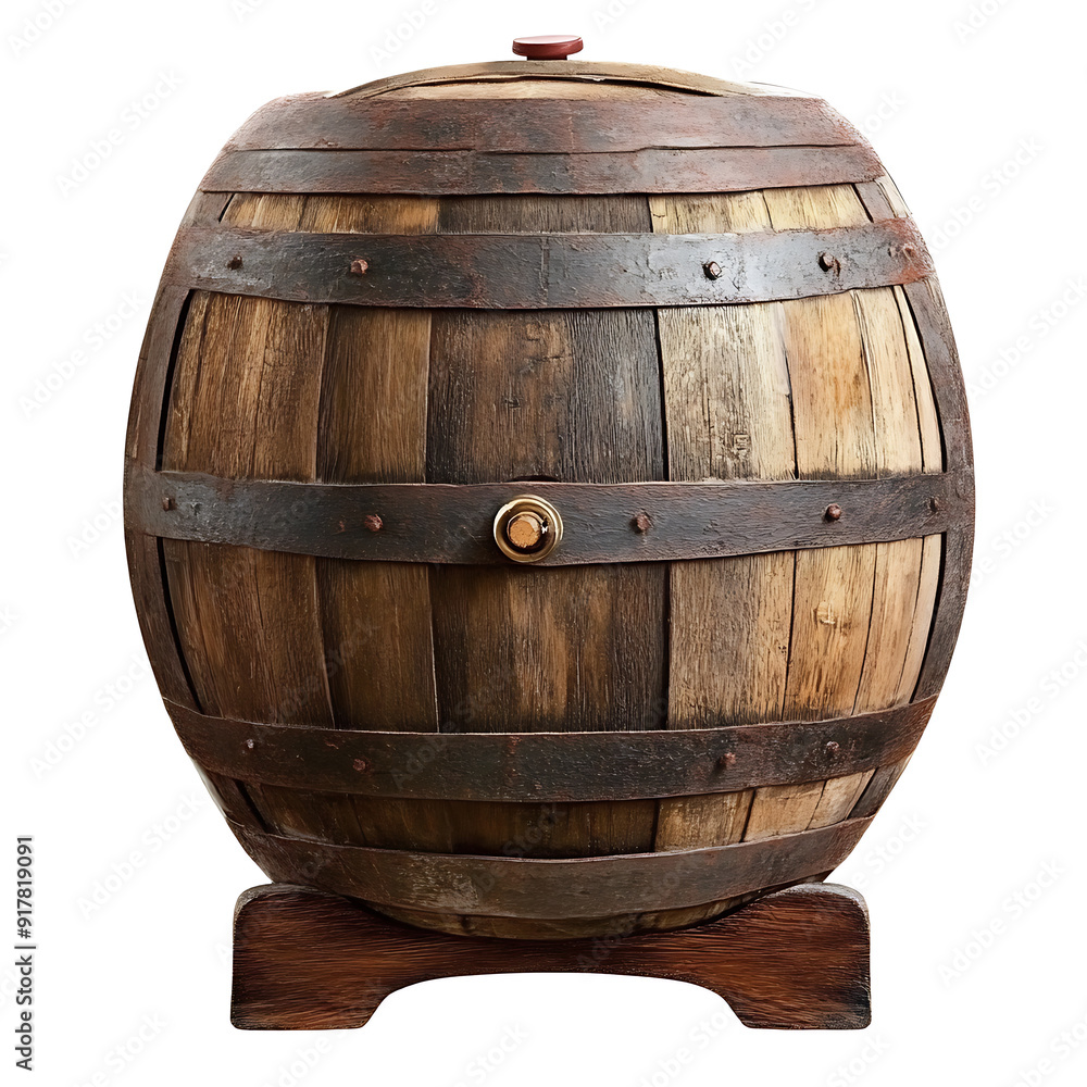 Fototapeta premium Wine barrels, a valuable tool for aging beverages