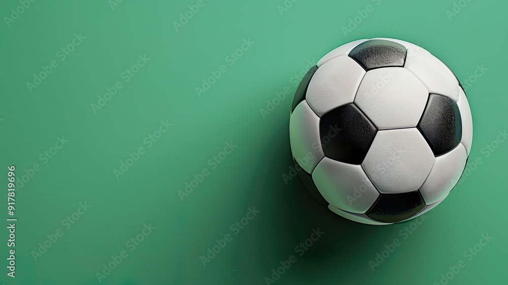 Soccer ball on green background with shadow Soccer ball on green background with shadow