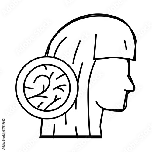 split ends line icon vector. split ends sign. isolated contour symbol black illustration