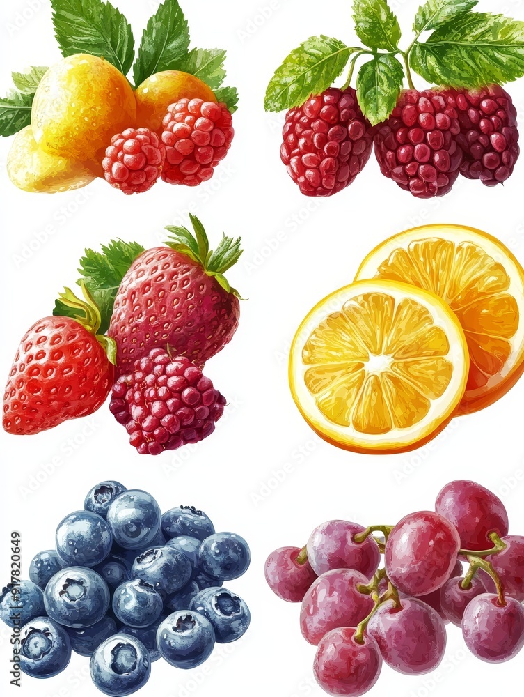 Assortment of Fresh Fruits and Berries Assortment of Fresh Fruits and Berries