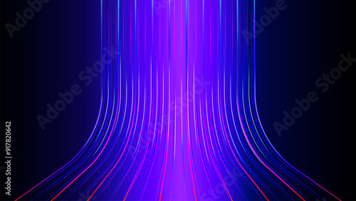 Lines speed vertical curved flowing, digital tech abstract background