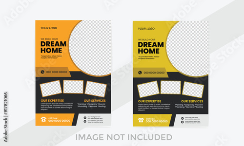 Modern and Creative real estate flyer design template