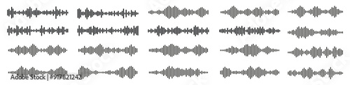 Record player lines social audio of voice volume equalizer with stereo noise sound wave message