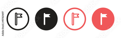 Vector Flag Icons In Circle