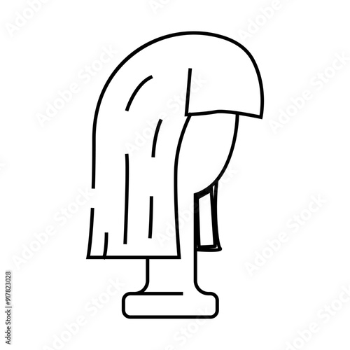 wig accessory line icon vector. wig accessory sign. isolated contour symbol black illustration