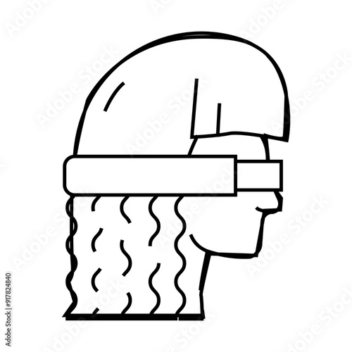 hair straightening line icon vector. hair straightening sign. isolated contour symbol black illustration