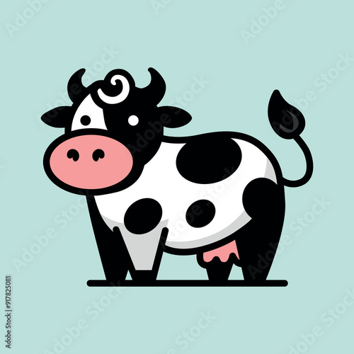 cute cow vector illustration graphic