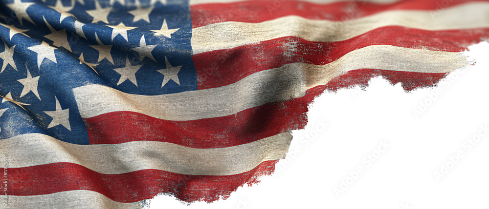 custom made wallpaper toronto digitalWorn and Torn American Flag CloseUp Photo with Faded Colors