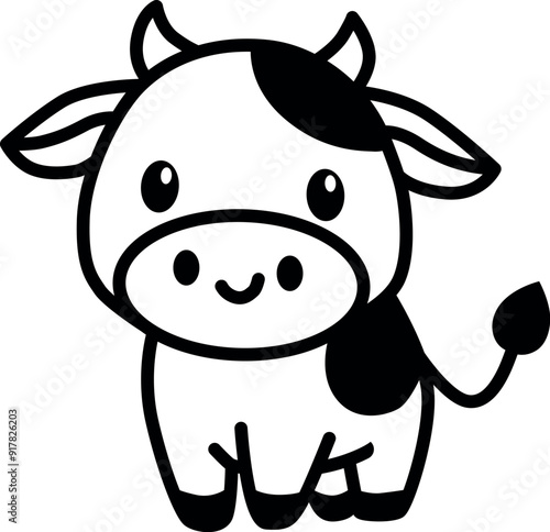 cute cow vector illustration graphic