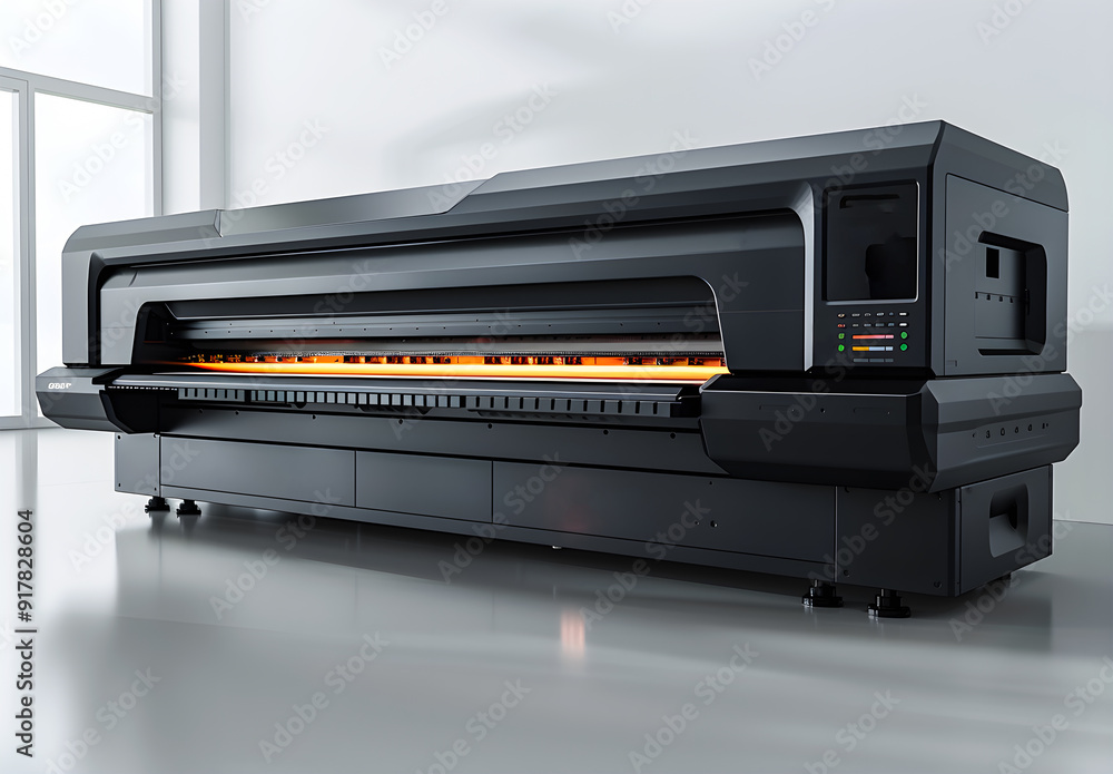 Obraz premium View of an Electronic black Digital Plotter