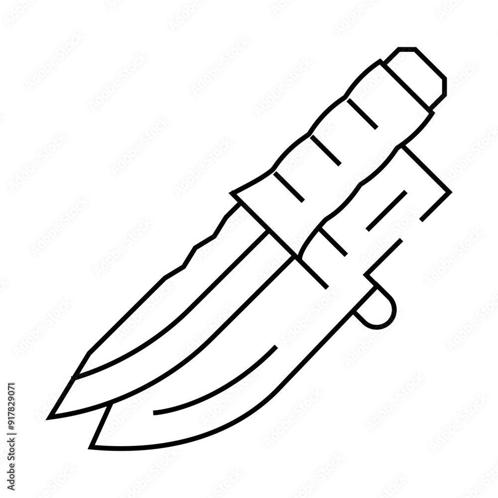 knife military line icon vector. knife military sign. isolated contour symbol black illustration knife military line icon vector. knife military sign. isolated contour symbol black illustration