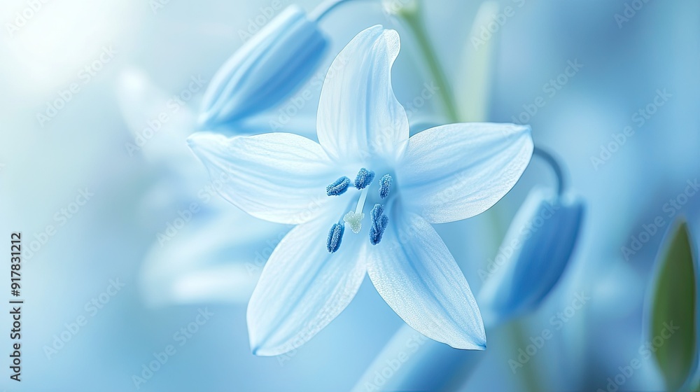 Close-up of a delicate bluebell flower, capturing its soft blue petals and intricate details. Close-up of a delicate bluebell flower, capturing its soft blue petals and intricate details.