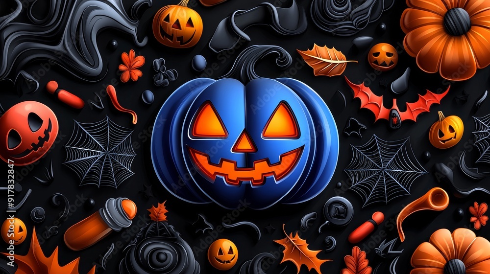 A Halloween-themed charity event poster featuring spooky icons and details. A Halloween-themed charity event poster featuring spooky icons and details.