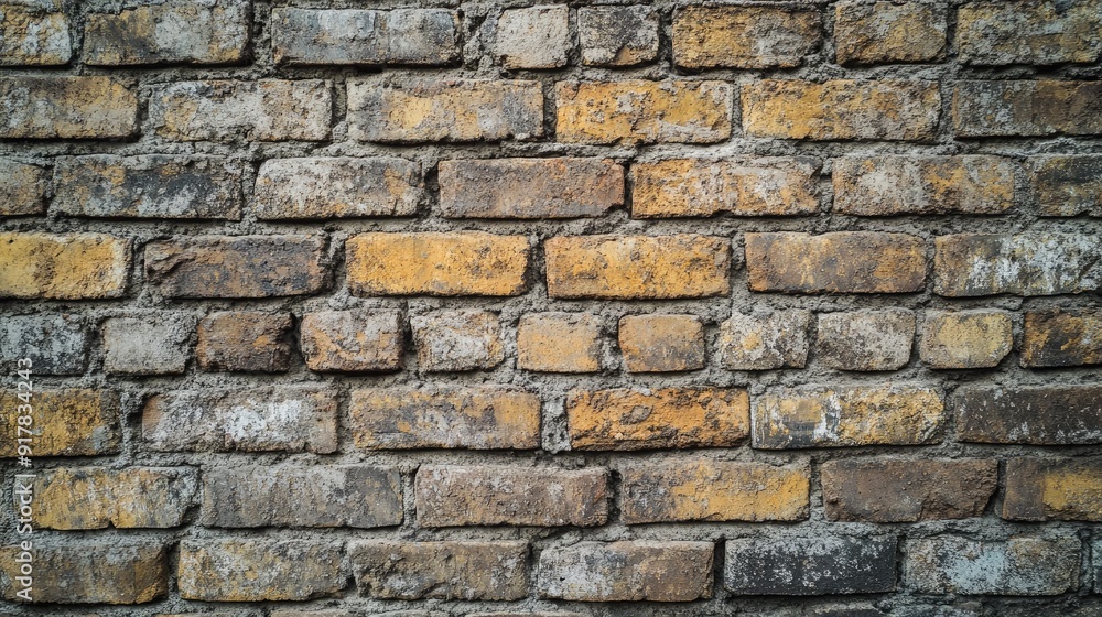 Close-up of an empty, old brick wall, showcasing its rugged texture and historic charm with a weathered look. Close-up of an empty, old brick wall, showcasing its rugged texture and historic charm with a weathered look.