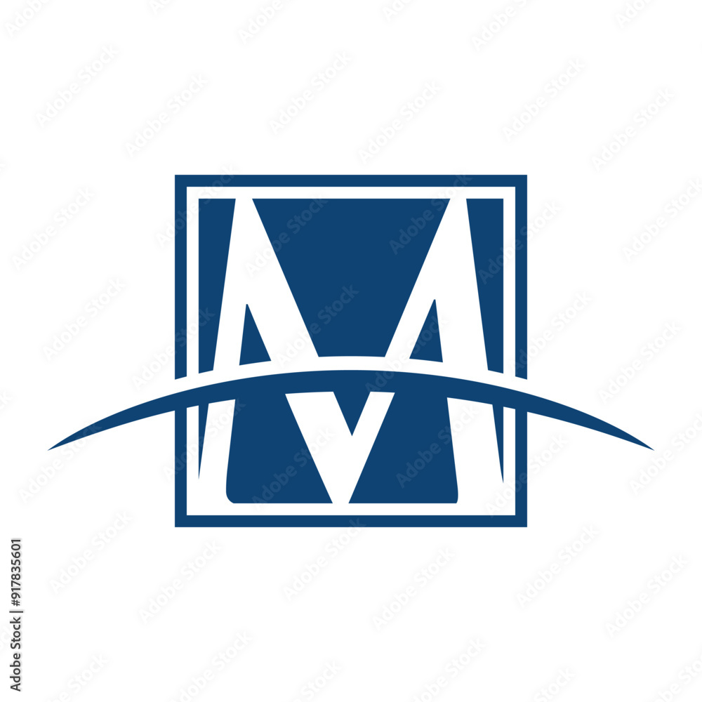 M swoosh logo initial template M swoosh logo initial template