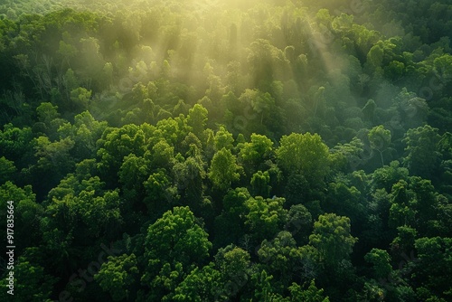 Sunbeams Through Foliage