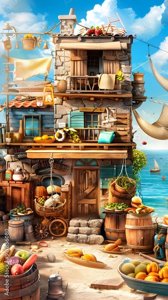 Beachfront Grocery Store. Beachfront Grocery Store.